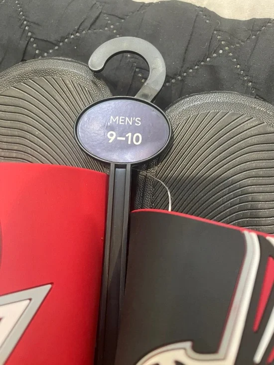 Men's NFL Atlanta Falcons Team Slide Sandals in Red and Black - Picture 3 of 3